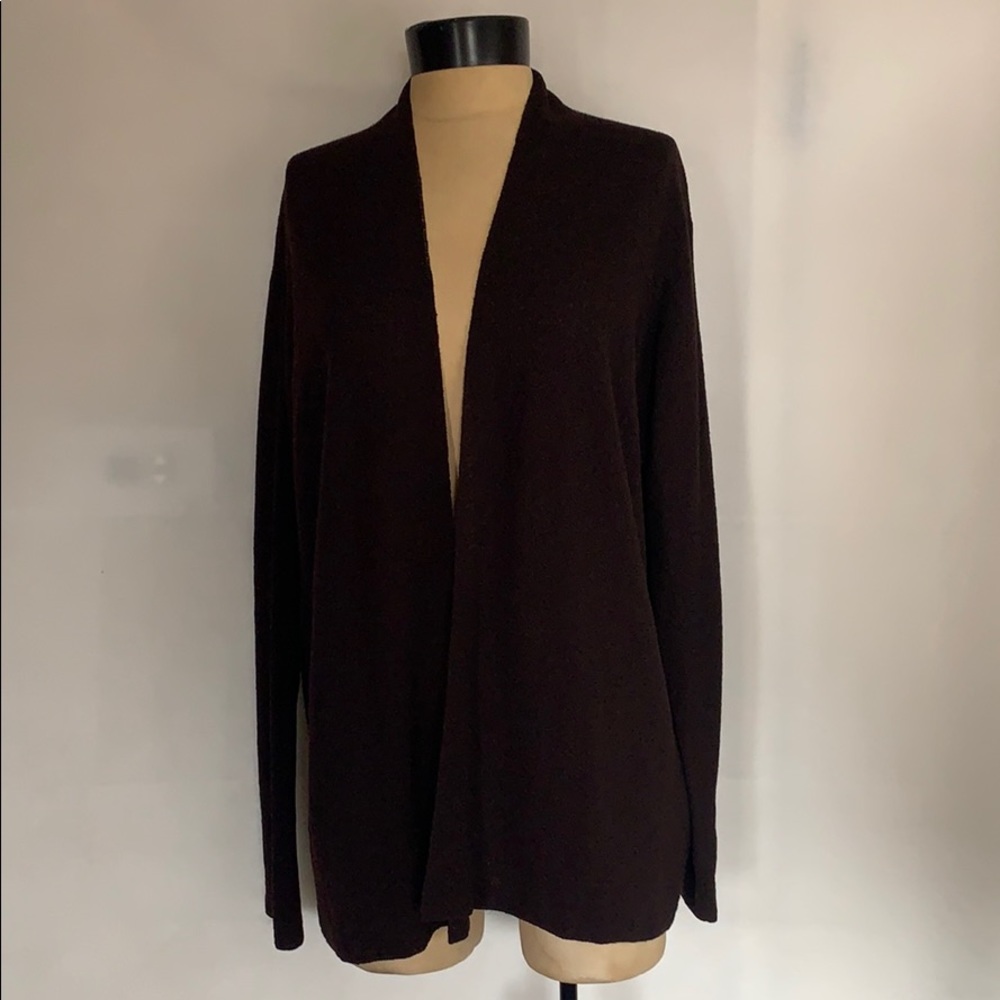 Eileen Fisher Italian Yarn Chocolate Sweater Sz. L